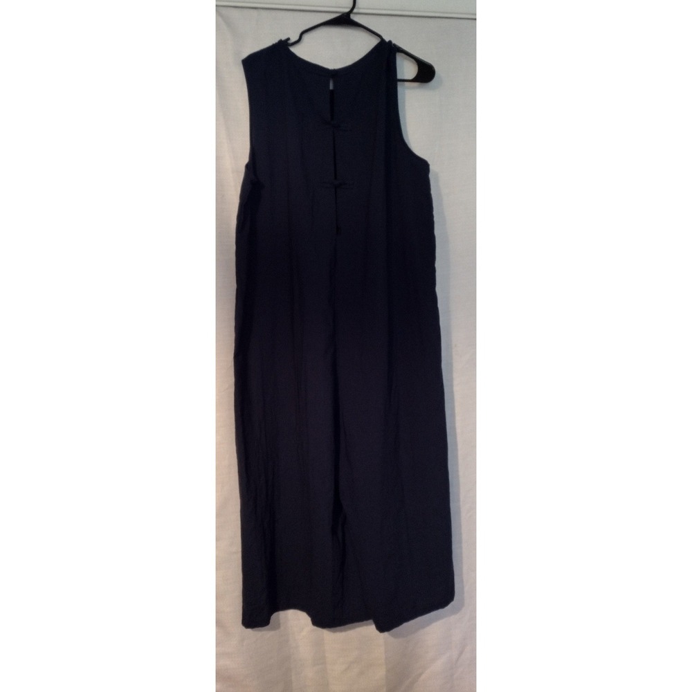 ZANZEA Collection Women's 4XL Blue Linen Blend Jumpsuit – Wide Leg